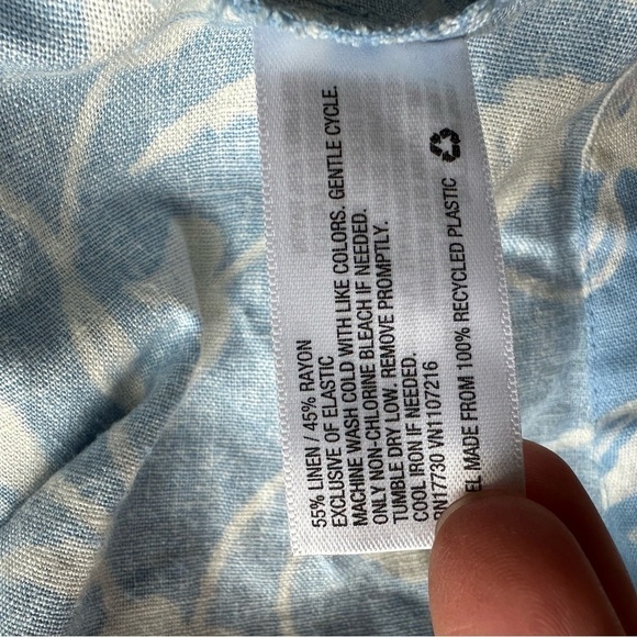 New NWOT A New Day Linen Maxi Dress Blue Floral XS - Picture 7 of 8